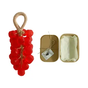 AMZ Rose Gemstone Grape Soap (Gift Box) Handmade DIY Gemstone Transparent Grape Soap Gift Box Gentle Cleansing Hand Care