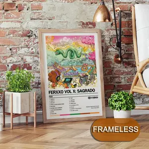 Feid Poster Music Album Modern Art 2D Poster, Suitable For Bedroom Living Room Decor. Vibrant Colors, Clear Images Ideal For Home Office Decor.