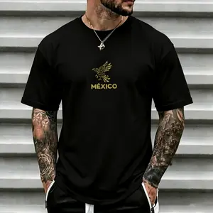Mexico Soccer Shirt 2026 Men Vintage Mexican Streetwear Unisex Shirt, Empowerment Top Cultural Identity, Graphic Vintage Tee Outdoor Sportswear Comfortable Round Neck Casual Clothing