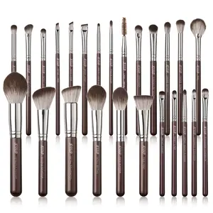 Jessup 25pcs Professional Premium Synthetic Make up Brushes Kit, Face & Eye Shimmer Brown Master Make Up Brush Collection, T511