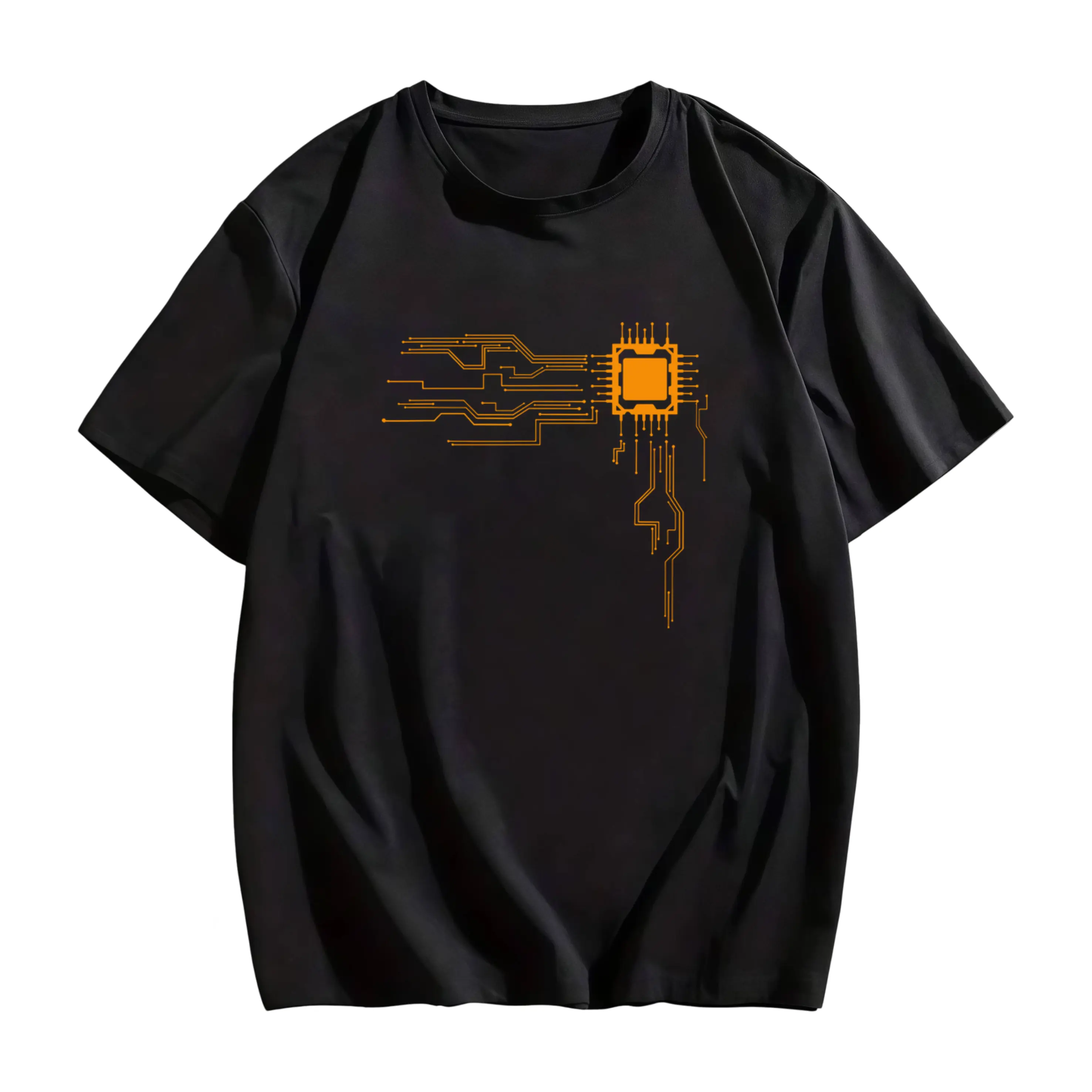 Men's Computer Core Circuit Board T-Shirt - Tech Geek Nerd Gift with Microprocessor & Graphic, Casual Short Sleeve Tech Apparel for Programmers, IT Professionals, Electronics Enthusiasts