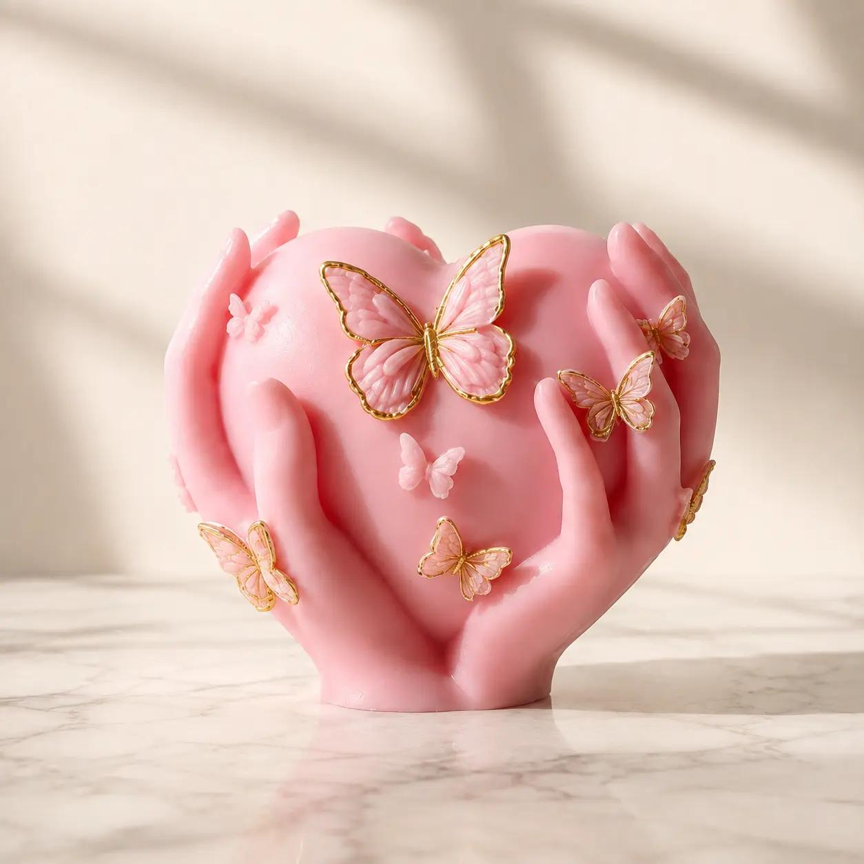 1pc Food Grade Silicone 3D Handheld Hearts Mold - Flexible, Does Not Deform, Easy to Demould, Candle Molds for Candle Making, Soap Making, Epoxy Resin Supplies, Romantic Decor, Gift for DIY Enthusiasts