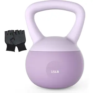 Soft Kettlebell, Safe Strength Training Kettle bell, Cushioned Impact-Resistant Base and Anti-Slip Grip Weight, Kettlebells Set for Home Workouts and Men/Women/Beginners,With Non-slip Gloves