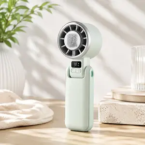 Portable Handheld Cooling Fan — High-Speed ​​Personal Turbo Fan | Rechargeable with Up to 13 Hours of Battery Life | Ideal for Outdoor Activities, Work, and More | Handheld Fan — A Travel Essential & Beach Vacation Must-Have | A Unisex Gift Adjustable