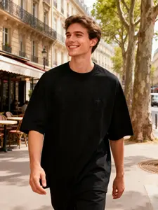 Summer New Cross Stitch Embroidery Short Sleeve T-Shirt Men, Trendy Fashion Casual Versatile Half Sleeve Top, Stylish Graphic Tee