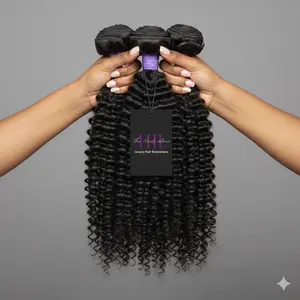 Human Hair: Singles and Bundles:  Textured Curly, 12 - 26"