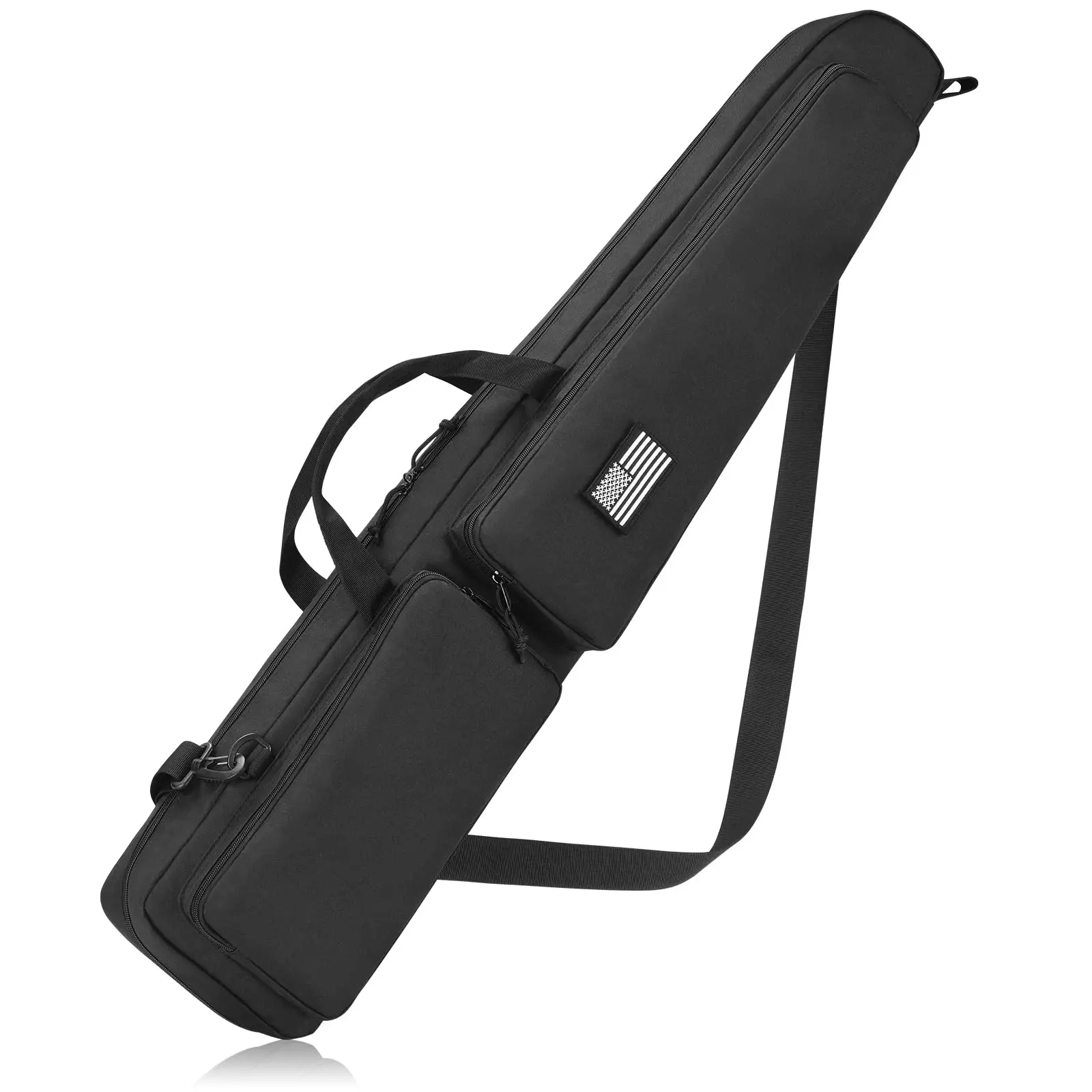 CVLIFE 42 Inches Double Soft Gun Bag, Holds 2 Rifles/Shotguns Up to 40", Water Resistant Padded Gun Case With Lockable Zippers, Detachable Shoulder Strap & Multi Front Pockets for Hunting Shooting Transport Storage