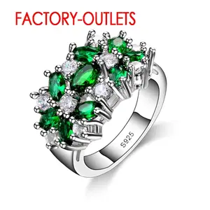 FASHION - 925 Sterling Silver Bridal Ring Fashion Jewelry Cubic Zirconia Prong Setting  For Women Girls Engagement Anniversar