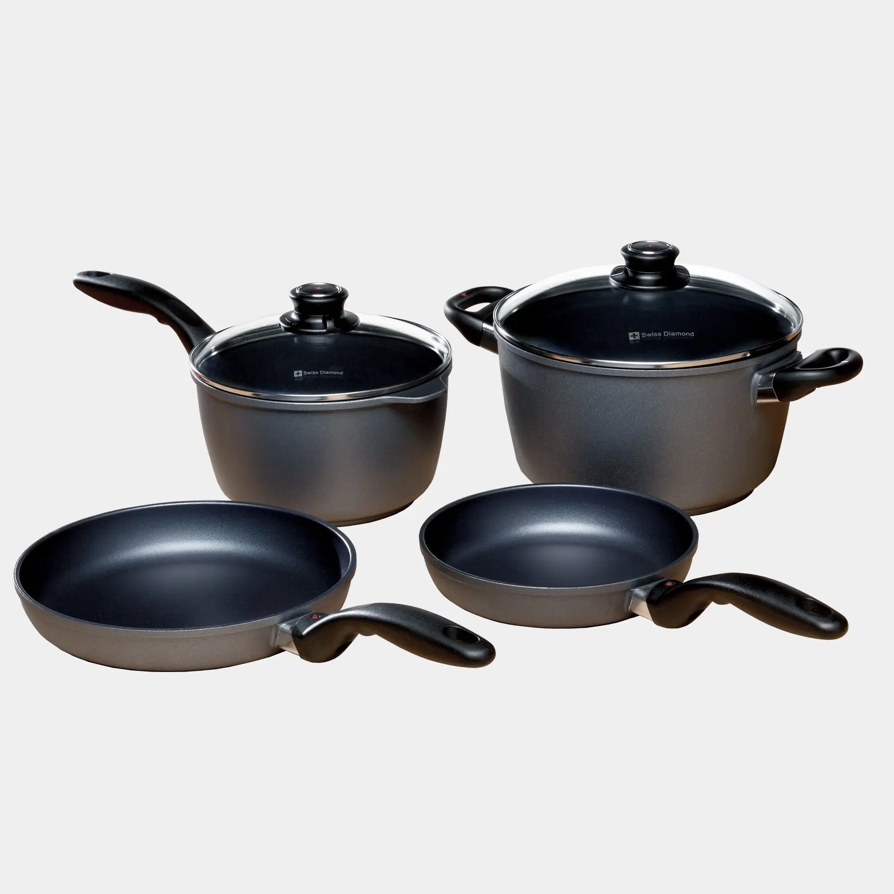 HD Nonstick 6-Piece Set - Fry Pans, Sauce Pan, & Soup Pot - Induction | Made in Switzerland