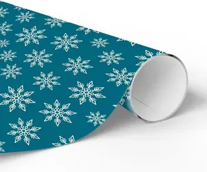 Christmas Digital Paper, Snowflake Seamless Pattern, Blue & White for Winter Crafts, Gift Wrapping