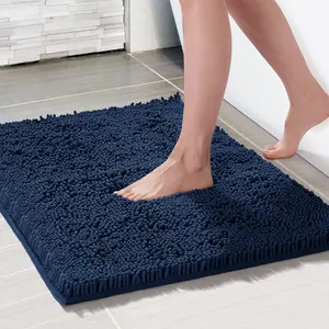 Deconovo Extra Thick Bath Mat - Non-Slip, Absorbent, Machine Washable, Quick Dry Chenille Bathroom Mat for Bathtub and Shower Floor