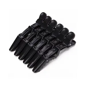 Crocodile Hair Clips-6 Pieces Set Professional Plastic Hair Sectioning Clips Black