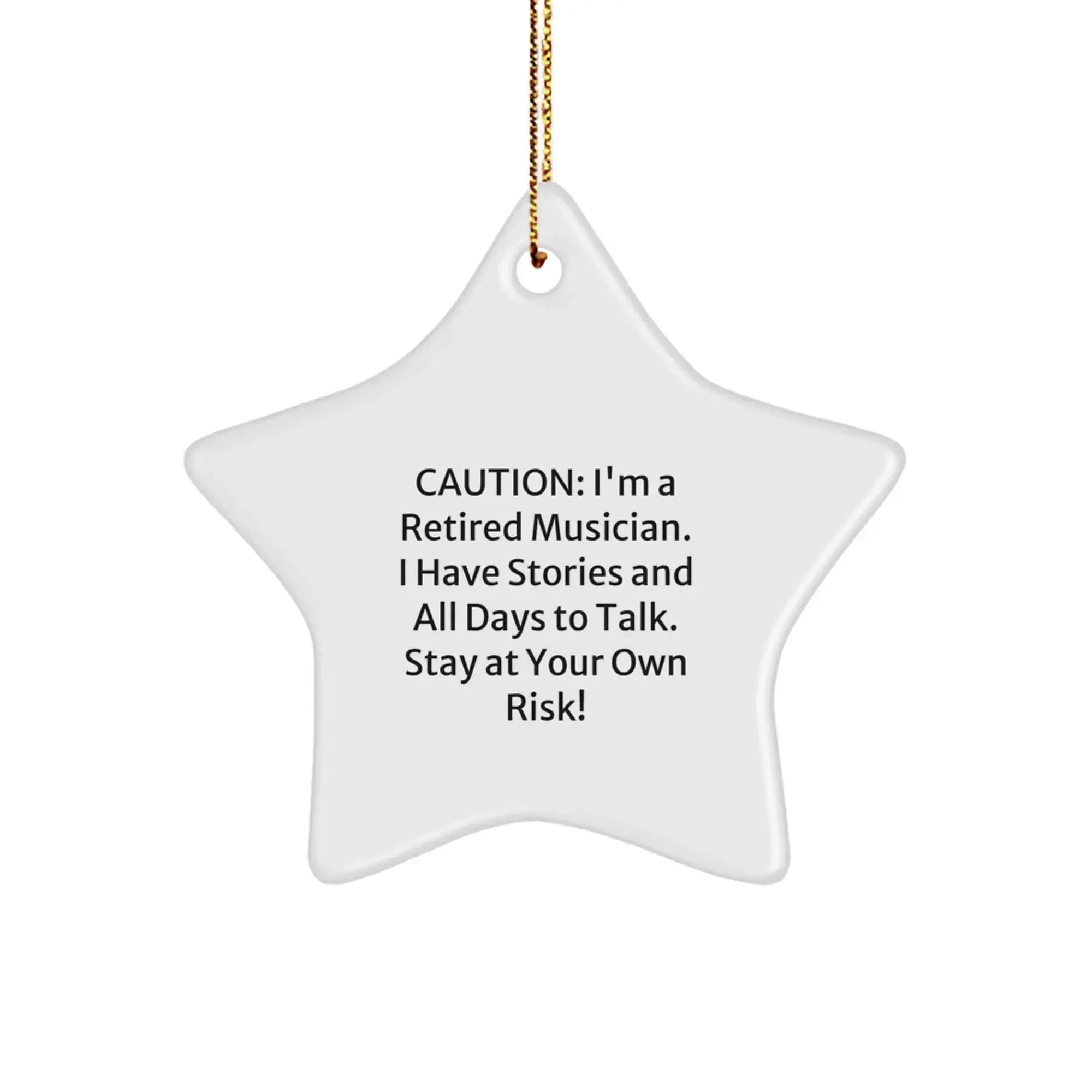 Funny Musician Christmas Ornament Star Gift for Musicians