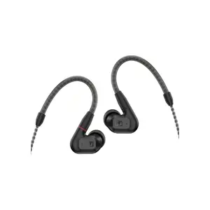 Sennheiser Consumer Audio IE 200 In-Ear Audiophile Headphones - TrueResponse Transducers for Neutral Sound, Impactful Bass, Detachable Braided Cable with Flexible Ear Hooks - Black