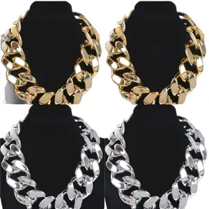 Cuban Chains - Stylish Design with Gold and Silver Finish, Adjustable Length, Versatile Accessory for Everyday Wear