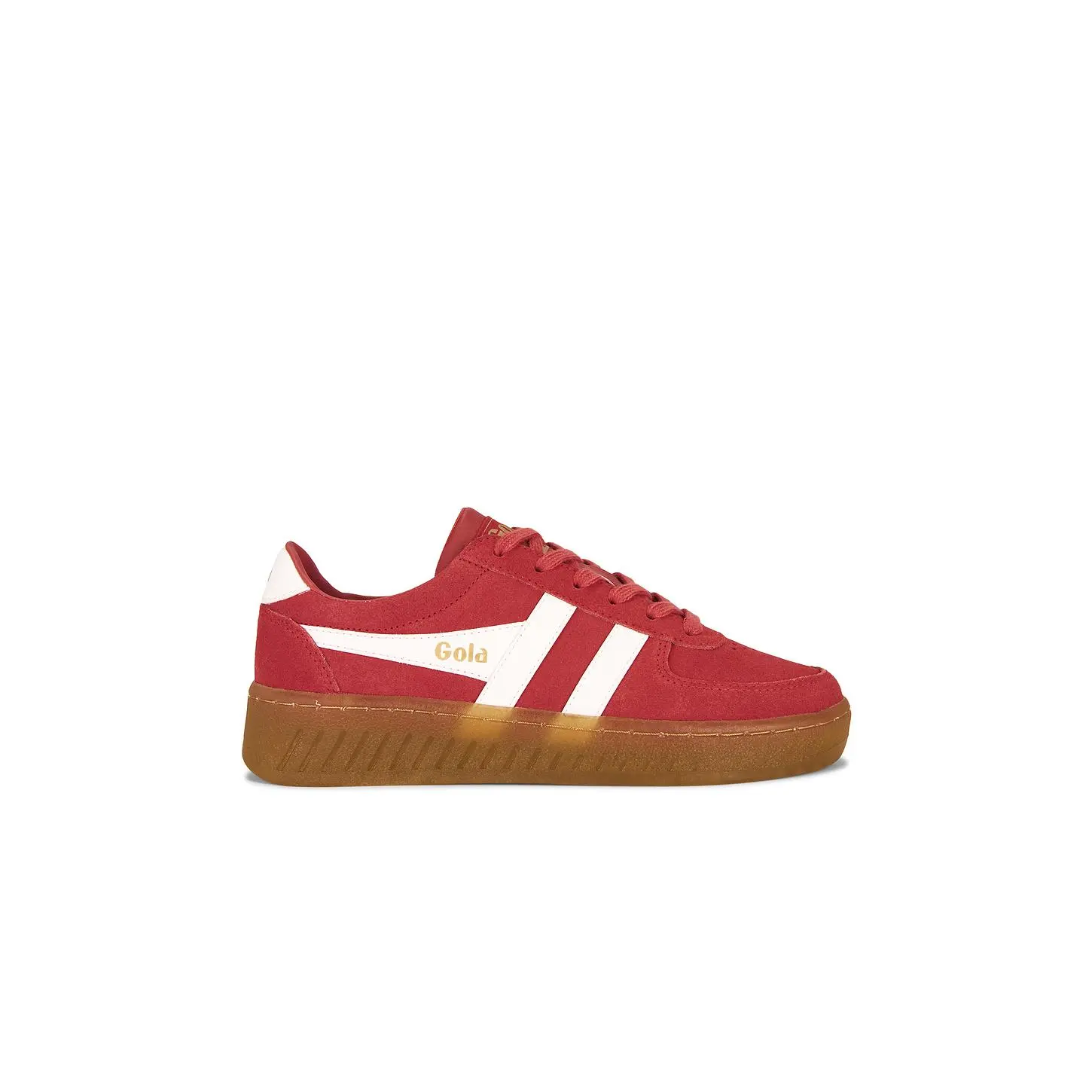 Gola Women's Grandslam Suede Sneakers in Coral & Off White & Gum
