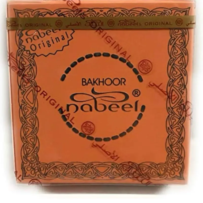 Nabeel Bakhoor Incense oudh Original Packaging Featuring Elegant Design
