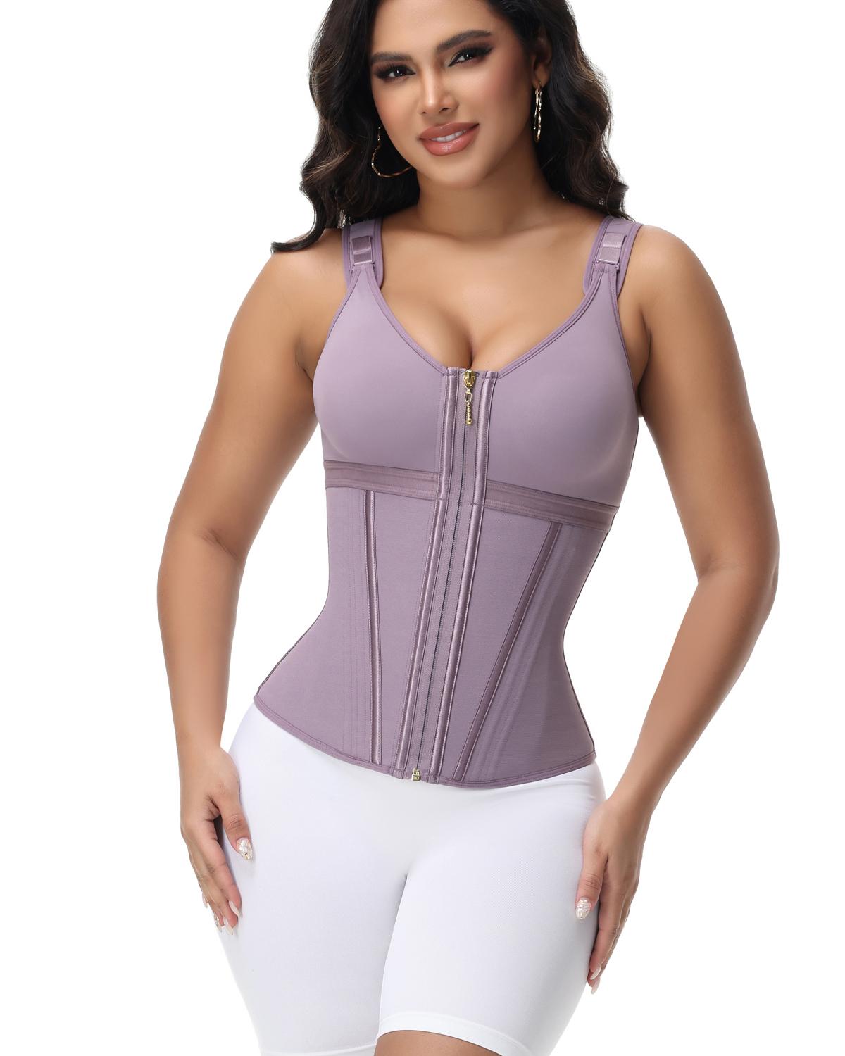 SHAPSHE Waist Shapewear for Women Sport Workout Vest with Zipper and Hooks Womenswear Tops