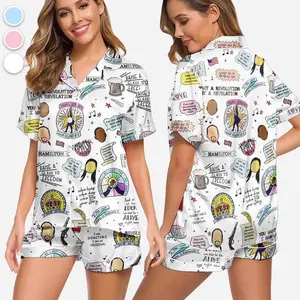 Hamilton American Musical Pajama Set for Women, Rise Up Inspired Sleepwear, Cozy 2-Piece Lounge Outfit, Broadway Fan Gift
