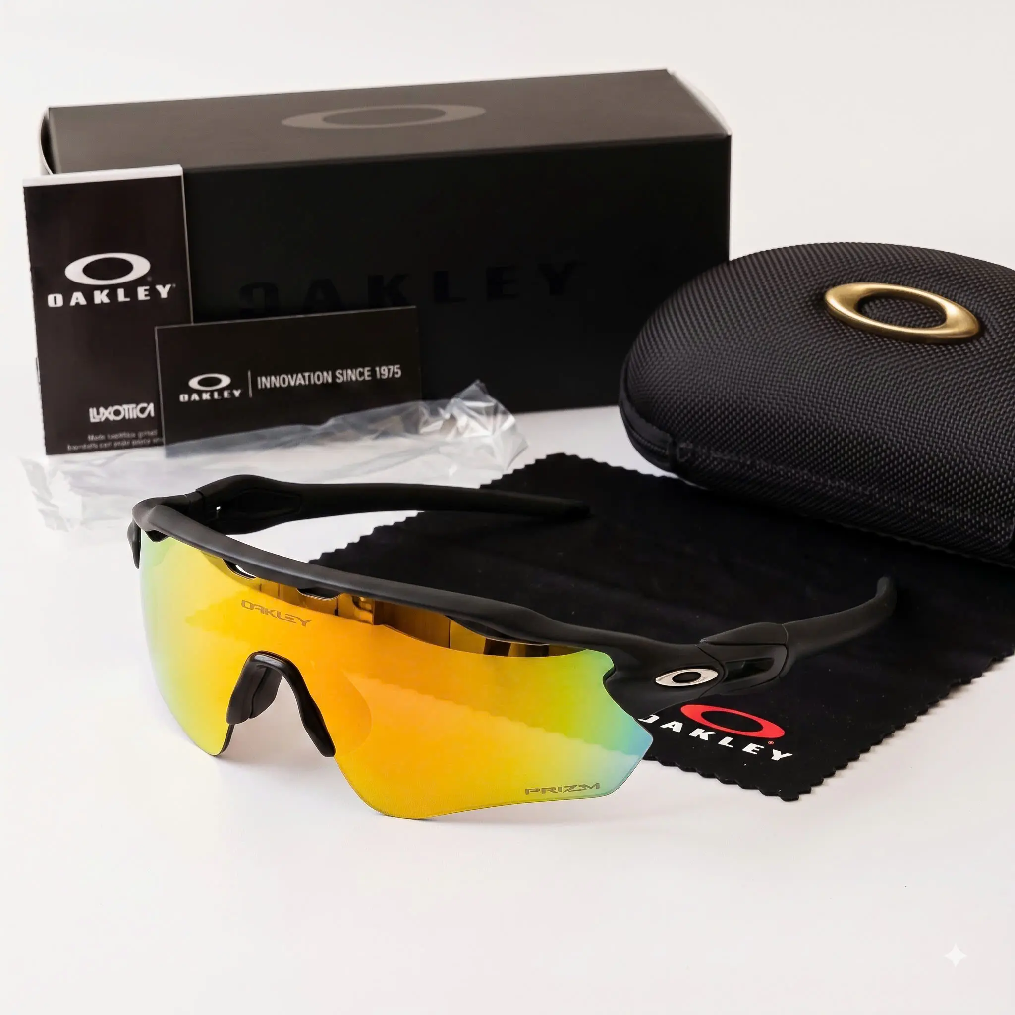 ( Buy 2 Get 1 Free)  Oakley Wraparound Cycling Glasses UV400 Outdoor Sports Sunglasses for Men Women Everyday Performance