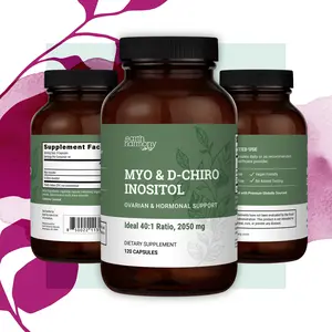 Earth Harmony Myo-Inositol & D-Chiro Inositol Supplement for Women 2050mg 120 Capsules - Cycle Regularity - Hormonal Harmony - Ovarian Support