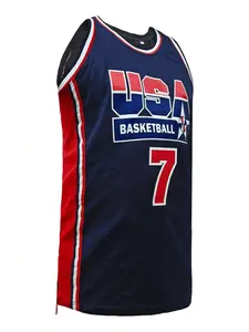 Men's #9 White Basketball Jersey, USA Patch Print + Embroidery, Loose Fit Sleeveless Crew Neck Tank Top, Suitable For Basketball, Sports, Running, Streetwear, Unisex