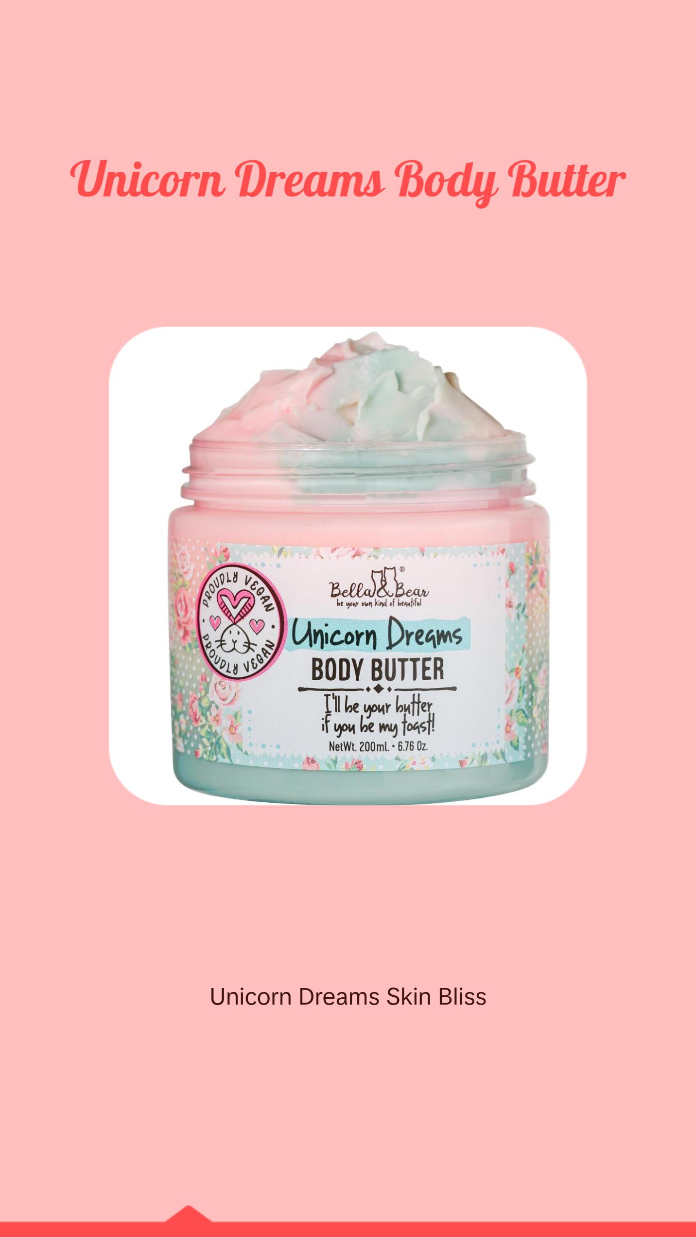 Bella & Bear 6.7oz Unicorn Dreams Body Butter | Shave Cream | Body Lotion--=%2=- cleanse=%2=----=%2=- bar=%2=-- cleanse bar