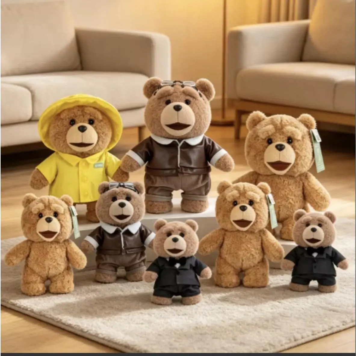 Teddy Bear Collection - Adorable Plush Toys in Various Outfits for Kids and Collectors