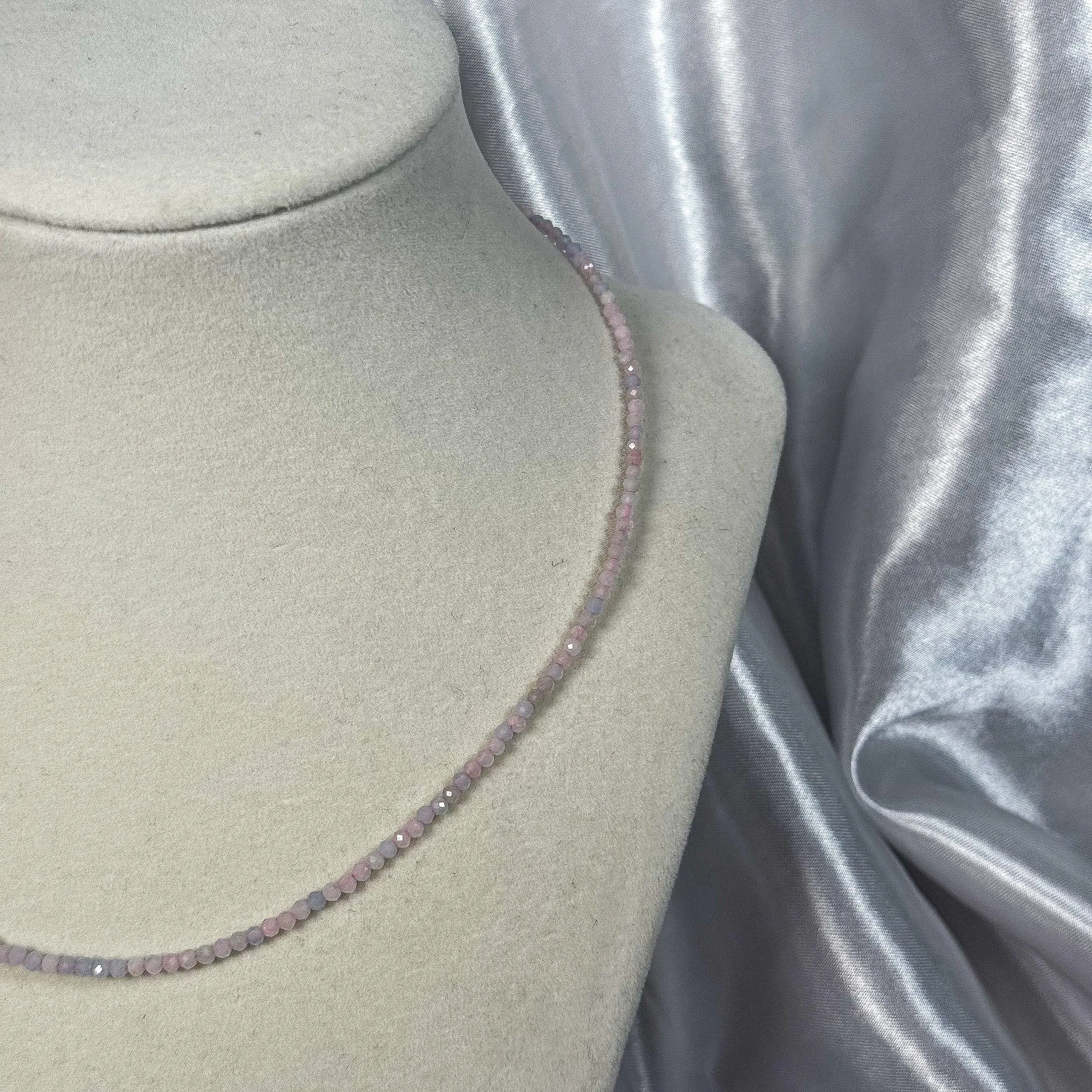Morganite Faceted Gemstone Necklace
