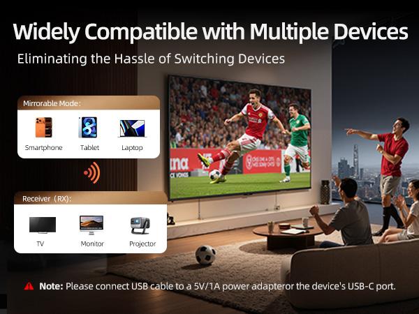 llano T1 Wireless HDMI Transmitter Adapter, Wireless Transmitter, Streaming Media Video/Audio/File HDMI Wireless Extender from Laptop, PC, Smartphone to HDTV Projector Monitor llano T1 Wireless HDMI Transmitter Adapter, Wireless Transmitter, Streaming Media Video/Audio/File HDMI Wireless Extender from Laptop, PC, Smartphone to HDTV Projector Monitor