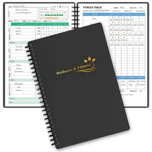 Health Planner and Fitness Journal - Daily Food and Wellness Diary for Weight Loss & Tracking Workouts, Sleep, Nutrition, Meals, and Habits A5 (5.8 x 8.3 inches)