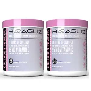 Baraguz Bovine Collagen Powder | 2-Pack Bundle | 48 Day Supply | Skin Hair Nails Joints