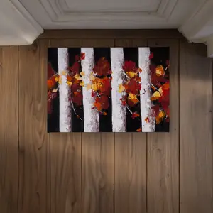 Begin Home Decor CODM1724OXY53I 17 x 24 in. Trees & Fall Leaves Door Mat - Contemporary Indoor Outdoor Decor