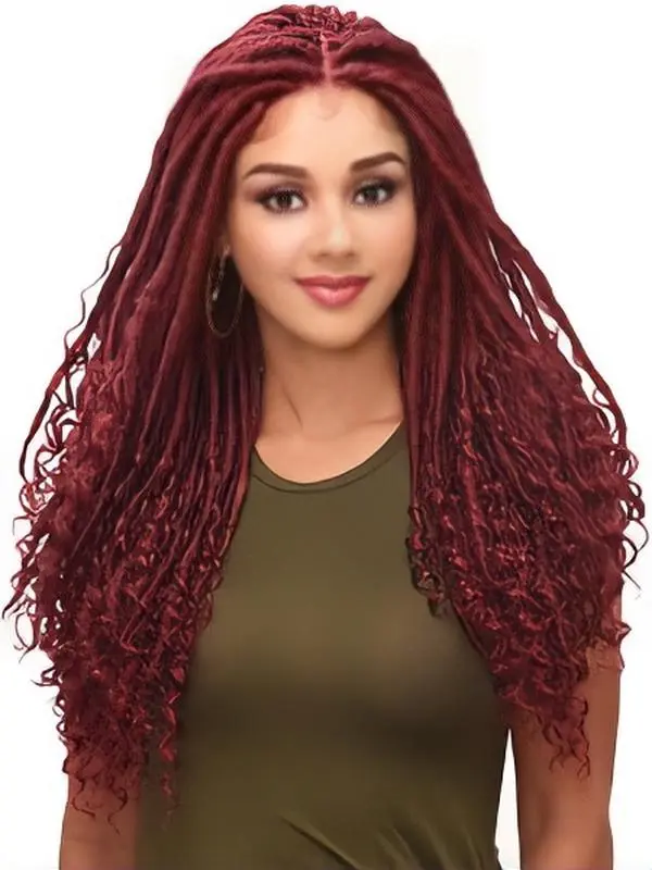 Red Curly Dreadlocks Wig for Women - Long, Voluminous, and Stylish Hairpiece