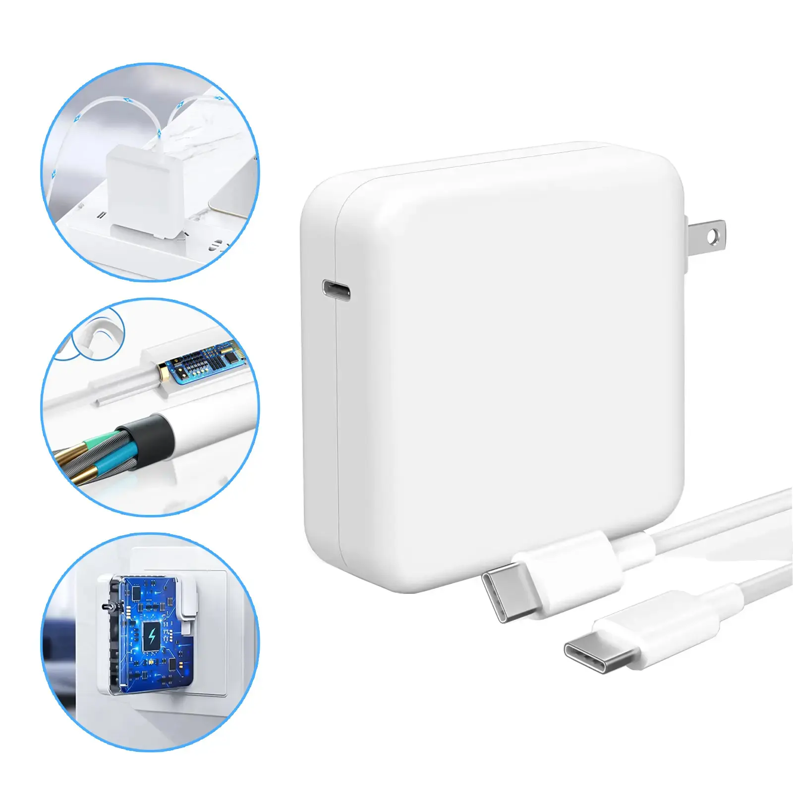 Charger - 118W USB C Charger Fast Charger, High Speed PD Charging, Portable Wall Charger, Universal Phone Laptop Charger, Include Charge Cable, Compatible with MacBook Pro/Air, ipad Pro, Samsung Galaxy and More Charging