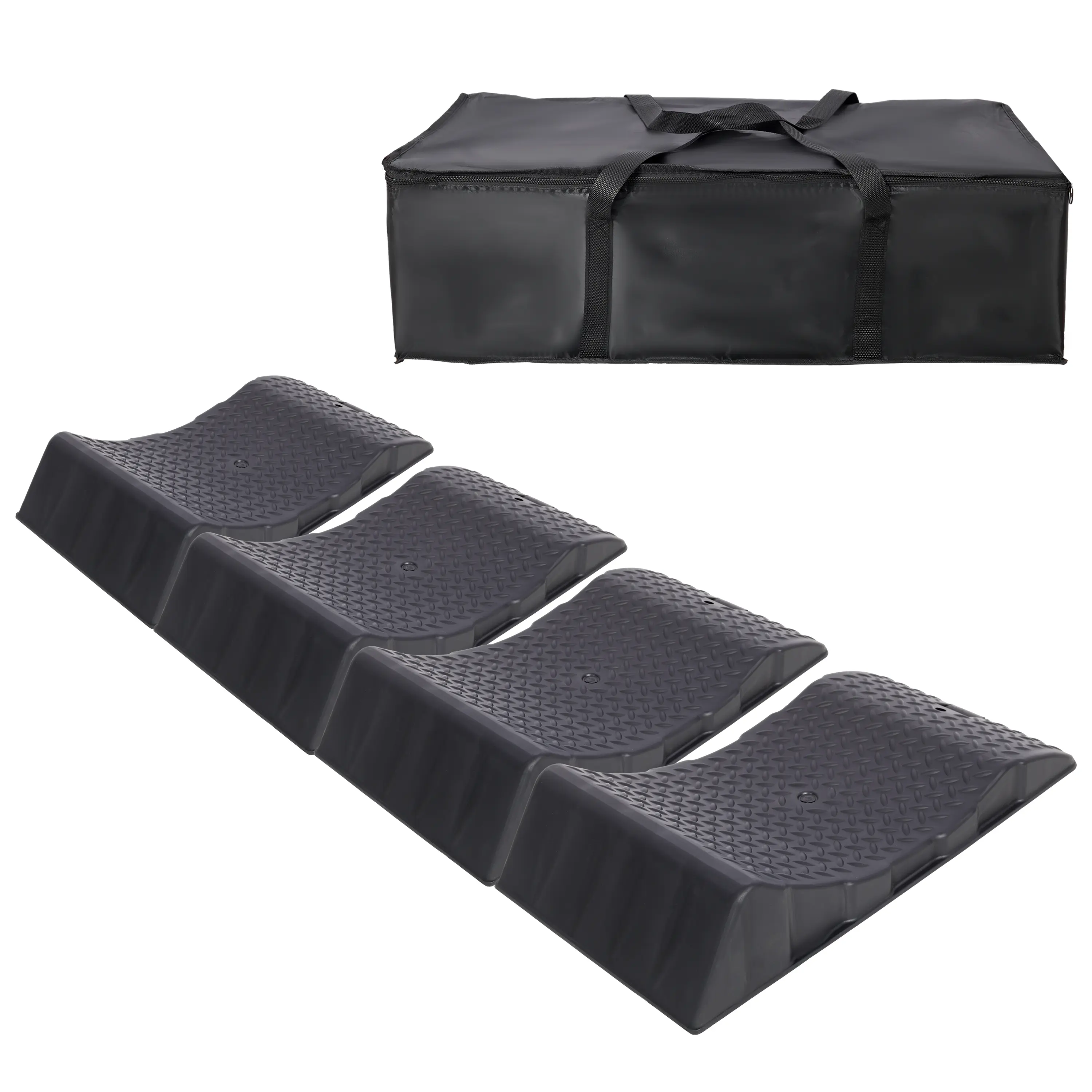 4-Pack Car Tire Saver Ramps, Anti-Slip Hard Plastic Car Ramps for Vehicle Tire Protection, Car Ramp