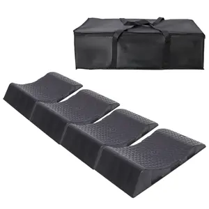 4PACK Tire Saver Ramps,Wheels Tire Saver Ramps,Anti-Slip Hard Plastic Design,Black