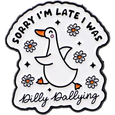 Adorable Goose Alloy Brooch Pin, Cute Simple Design Badge, Fun Cartoon Geometric Fashion Accessory, All Season Wearable Jewelry, Flower Brooch Pin, Lapel Pin