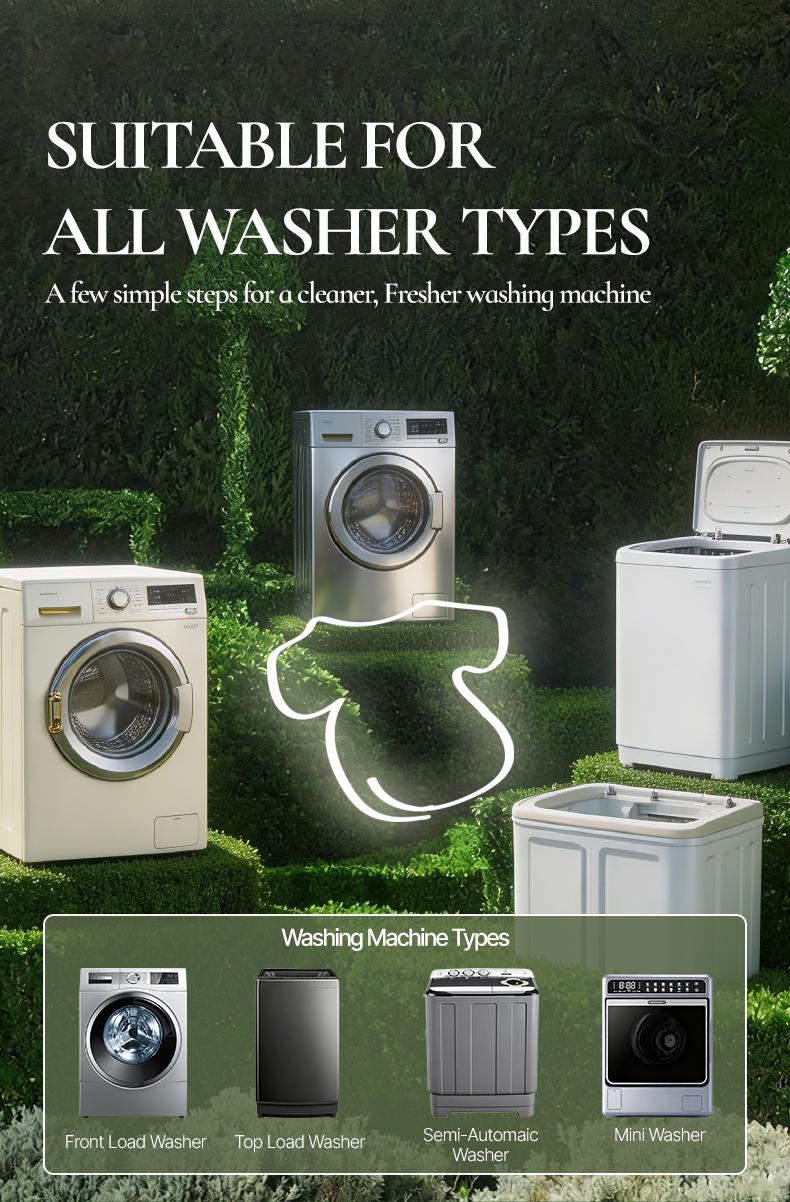 Wise Senses 32g Jumbo Washing Machine Cleaner Pods, 8 Count, 2-in-1 Deep Clean & Deodorizing Washer Cleaner, Helps Remove Pet Hair Residue, Musty Odor & Grime, Scented Descaler for All Washer Types Household，ultimate solution