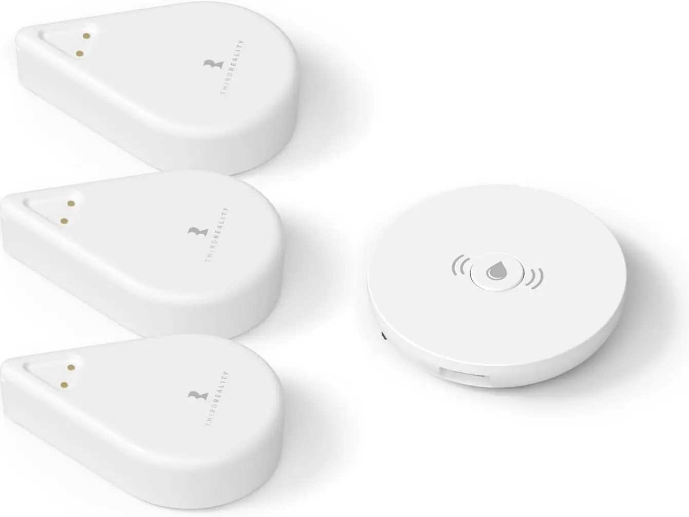 THIRDREALITY Water Leak Sensor KM1, Smart Water Leak Detector Kit with 3 Water Sensors & 100dB Alarm, Matter over WiFi, Compatible with Apple Home, Alexa, Home Assistant & Homey