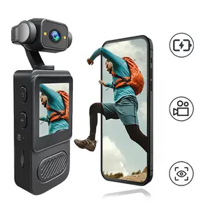 Body Camera with Audio and Video Recording, Small Body Cam with 180° Rotating Lens, 8X Zoom & Night Vision, Wearable Camera for Pet, Home, Office