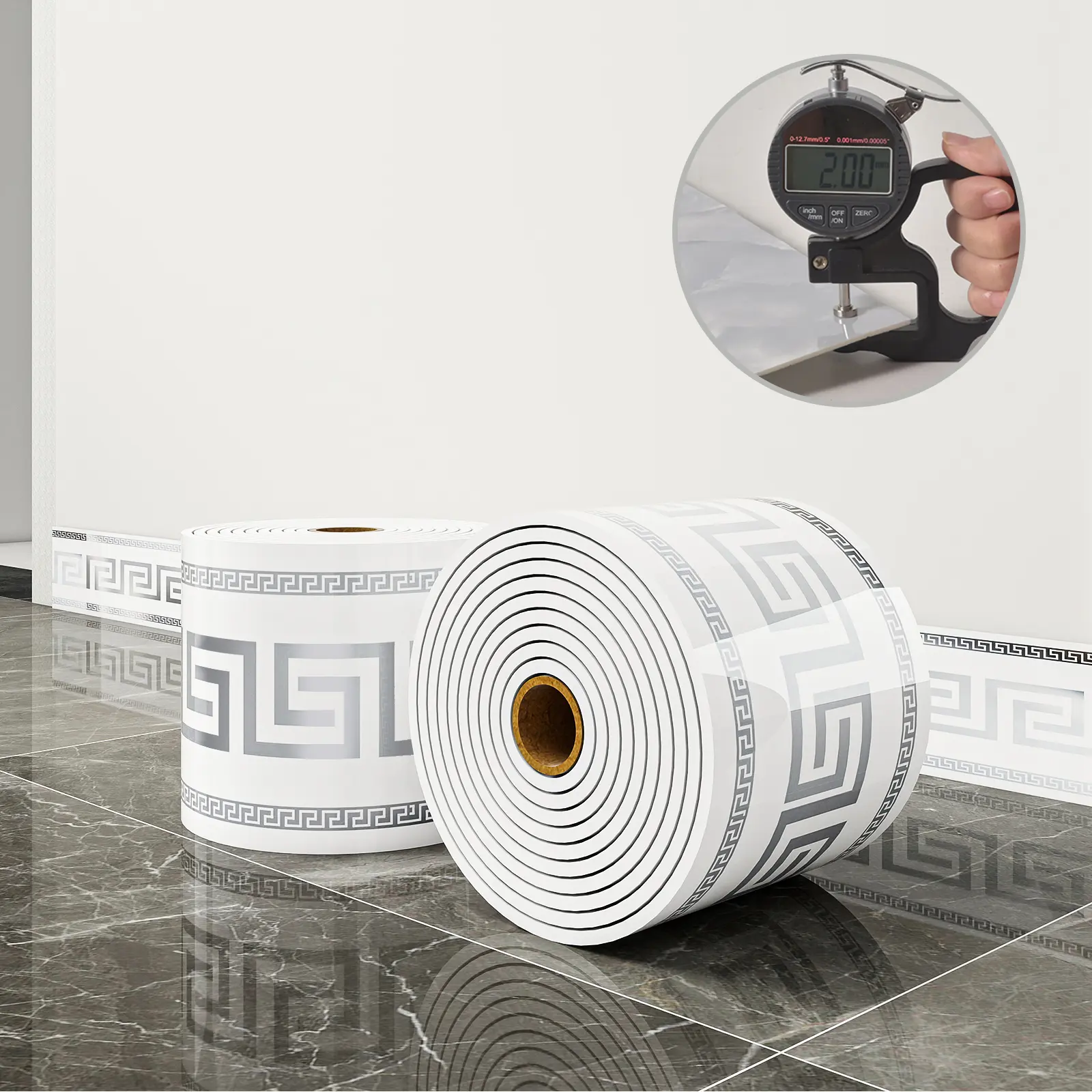 1 roll, 197x3.94 inches, thickened version, European-style marble wallpaper, Marble pattern wallpaper, self-adhesive PVC, peel and stick, DIY removable no residue, waterproof, wear-resistant, long-lasting