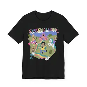 System Of A Down T-Shirt - Metal Music Shirt - SOAD Shirt - SOAD Cartoon Shirt Gift for him and her