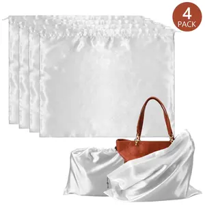Humwam 4 Pack Silk Dust Cover Bags – 15.7 x 19.6 inch, Dustproof Drawstring Bags for Travel & Storage