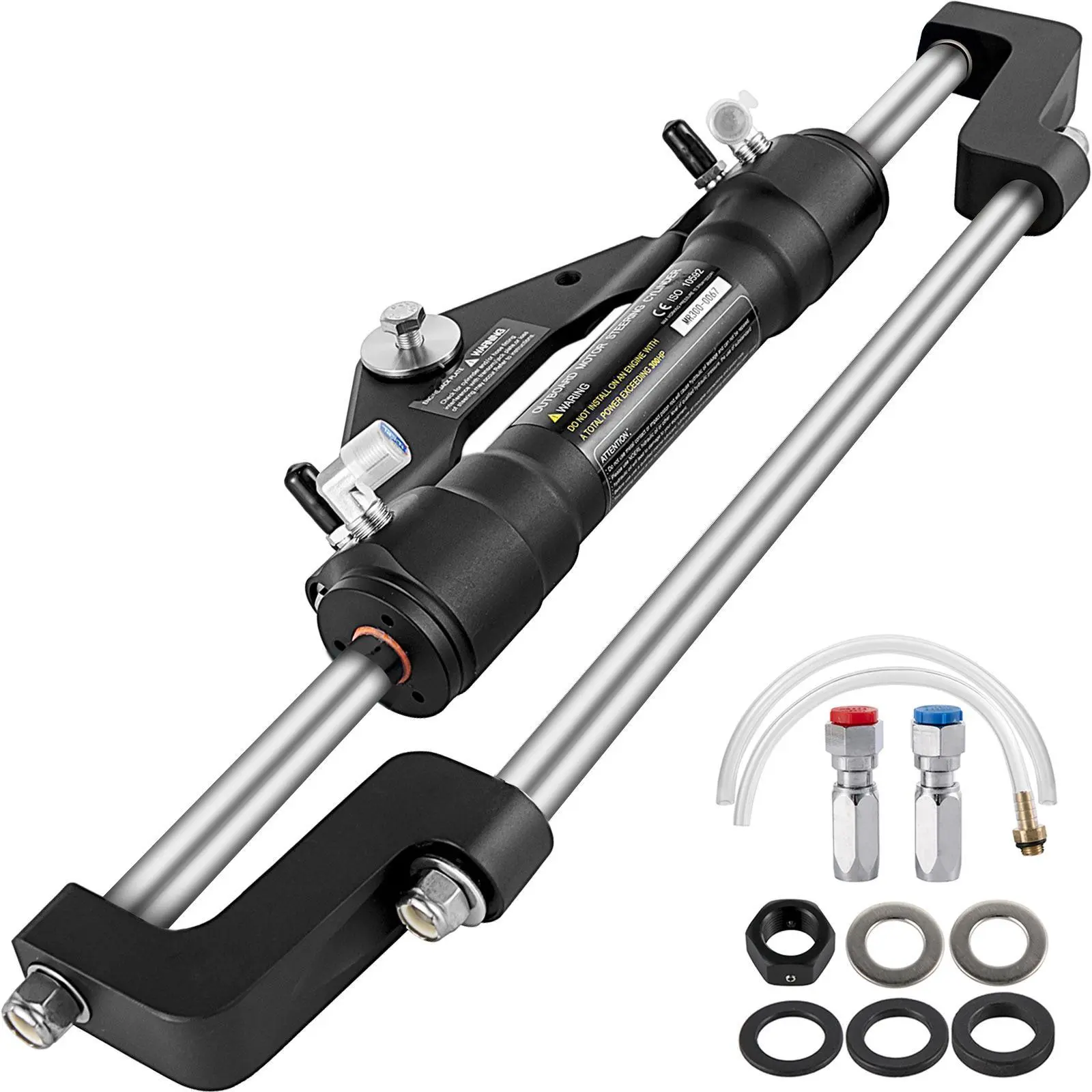 【SummerFinds】VEVOR Hydraulic Steering Cylinder 300HP, Hydraulic Steering, Front Mount, Hydraulic Outboard Steering Cylinder for Marine Boat Steering System