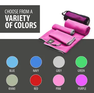 Quick-drying towels - 3-pack lightweight microfiber travel towels with storage bag - Quick-drying towel set suitable for camping, beach, gym, backpacking, sports, yoga and swimming.