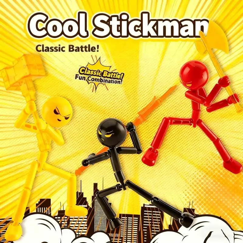 Transformable Stick Figure Doll, Flexible Joint Battle Robot, Articulated Figurines, Jointed Action Figure, DIY Armor Toy, Creative Gift for Friends, Birthday Return Present, Party Supplies, Articulated Figures