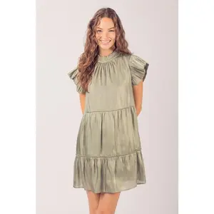 Holiday Party Dress - Olive