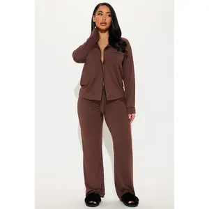 In The Morning PJ Pant Set - Chocolate In The Morning PJ Pant Set - Chocolate