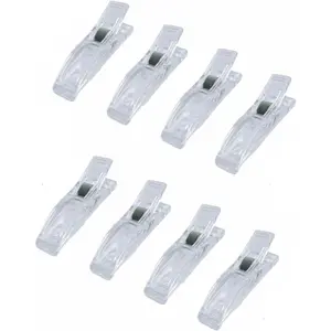 12 Clear Plastic Pleated Paper Blind Clips for Window Temporary Shades Curtain Holders Fast Installation No Tools Needed for Home Office